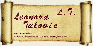 Leonora Tulović vizit kartica